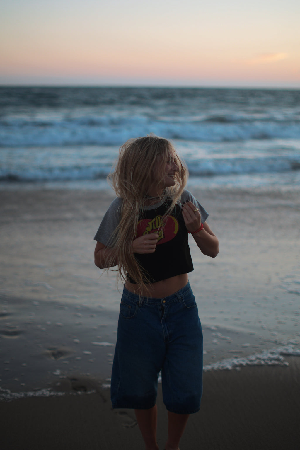 Color-Blocked Raglan Sleeve Crop Top
